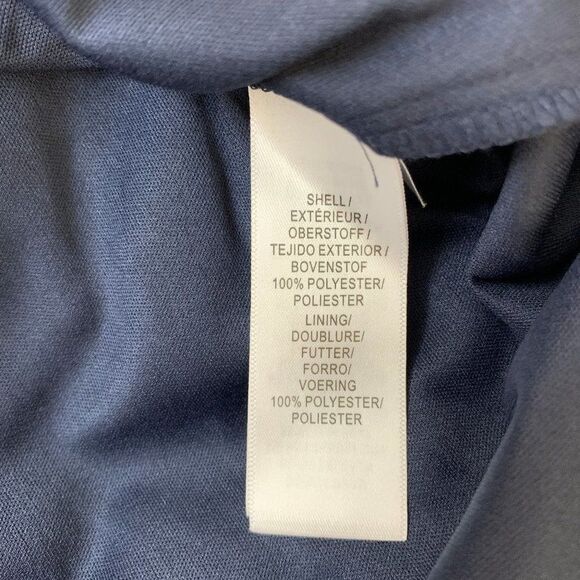 Adrianna Papell Shirred Tulle Gown Size 2 Flutter Sleeves Pleated Midnight - Picture 2 of 10